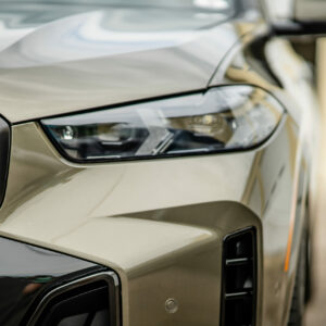 Close-up view of a BMW with high-quality Paint Protection Film applied.