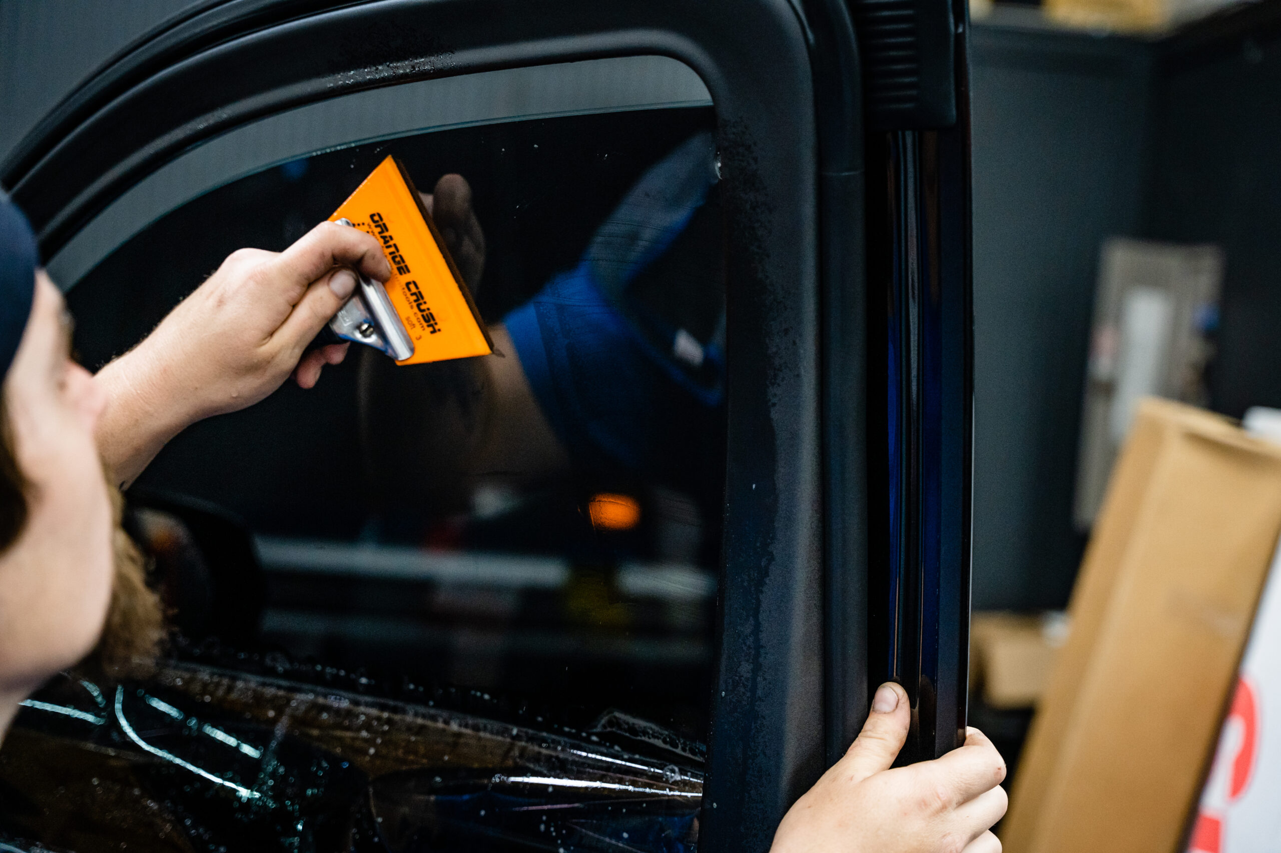 Expert application of window tint