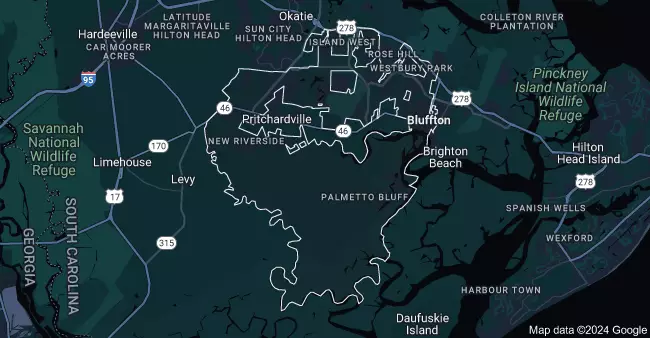 map of bluffton