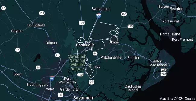 map of hardeeville