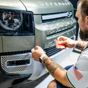 Brian from Summer Breeze Ceramic Coating & Mobile Detailing Performing an Exterior Detailing Service on Defender | Hilton Head, South Carolina