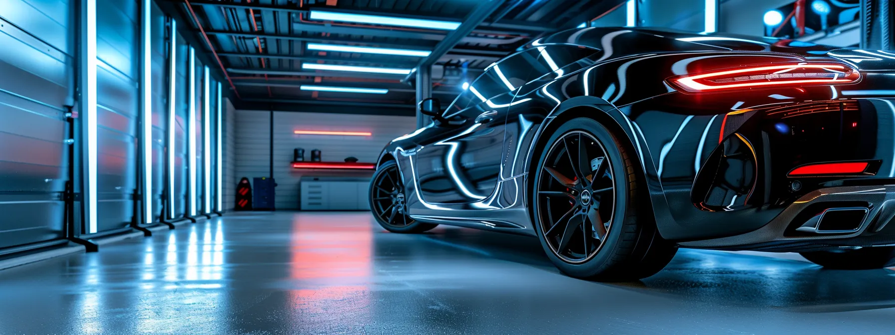 a sleek, polished car gleams under bright, professional lighting in a modern detailing garage, showcasing immaculate finishes and an inviting atmosphere that emphasizes premium automotive care. a sleek, polished car gleams under bright, professional lighting in a modern detailing garage, showcasing immaculate finishes and an inviting atmosphere that emphasizes premium automotive care.