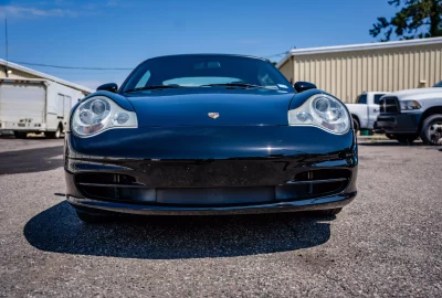 black porche with professionally installed Ceramic coating