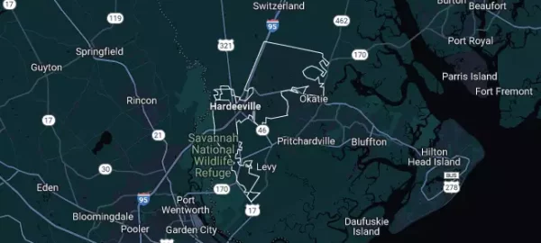 map of hardeeville